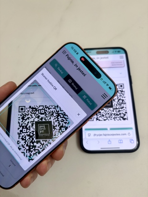 Skanujesz kod klienta czytnikiem w aplikacji